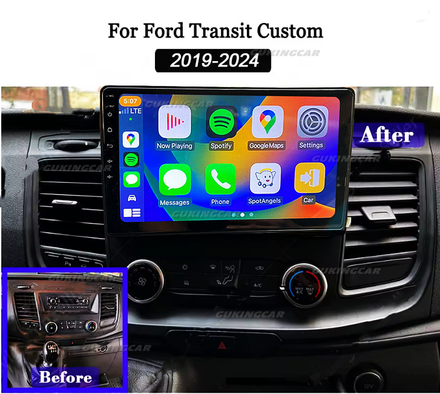 For 2020-2024 Ford Transit 150 250 350 10.1" Carplay FM GPS Dash Radio BT NAVI