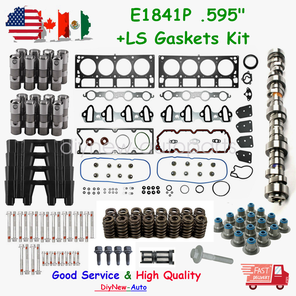 E1841P Sloppy Stage 3 Cam Gaskets Lifters kit For LS LS1 .595" Lift 296°Duration