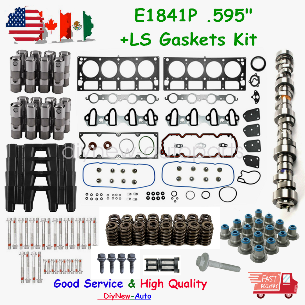 E1841P Sloppy Stage 3 Cam Gaskets Lifters kit For LS LS1 .595" Lift 296°Duration
