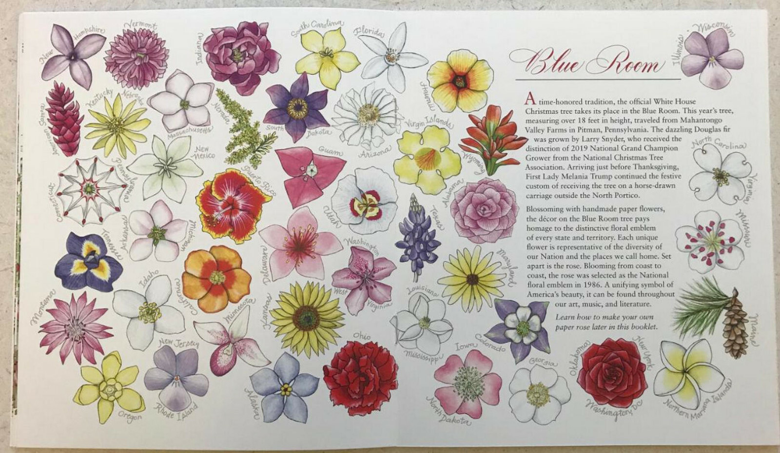 Donald Trump Melania 2019 White House Christmas Holidays Tour Book Program POTUS