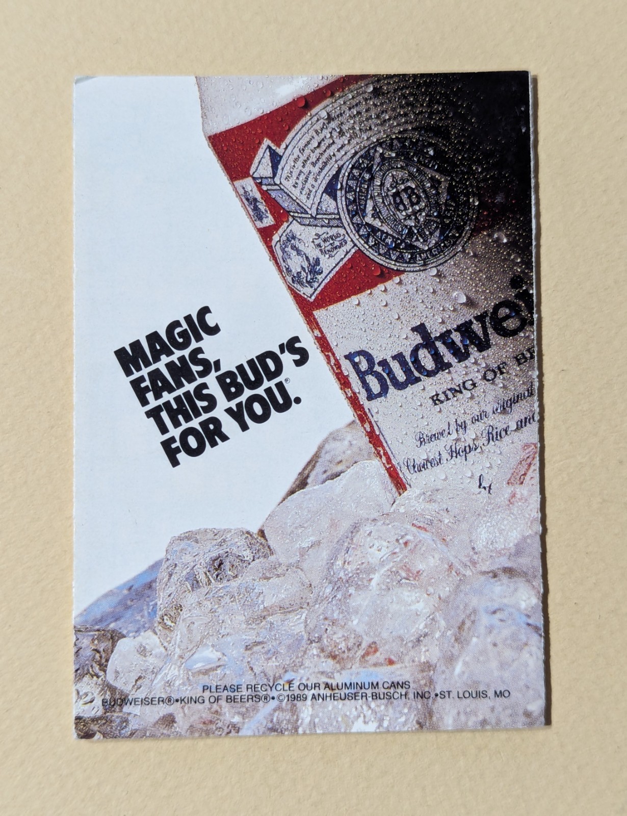 1989-90 Orlando Magic Basketball Pocket Schedule NBA Inaugural Season 🏀🏀