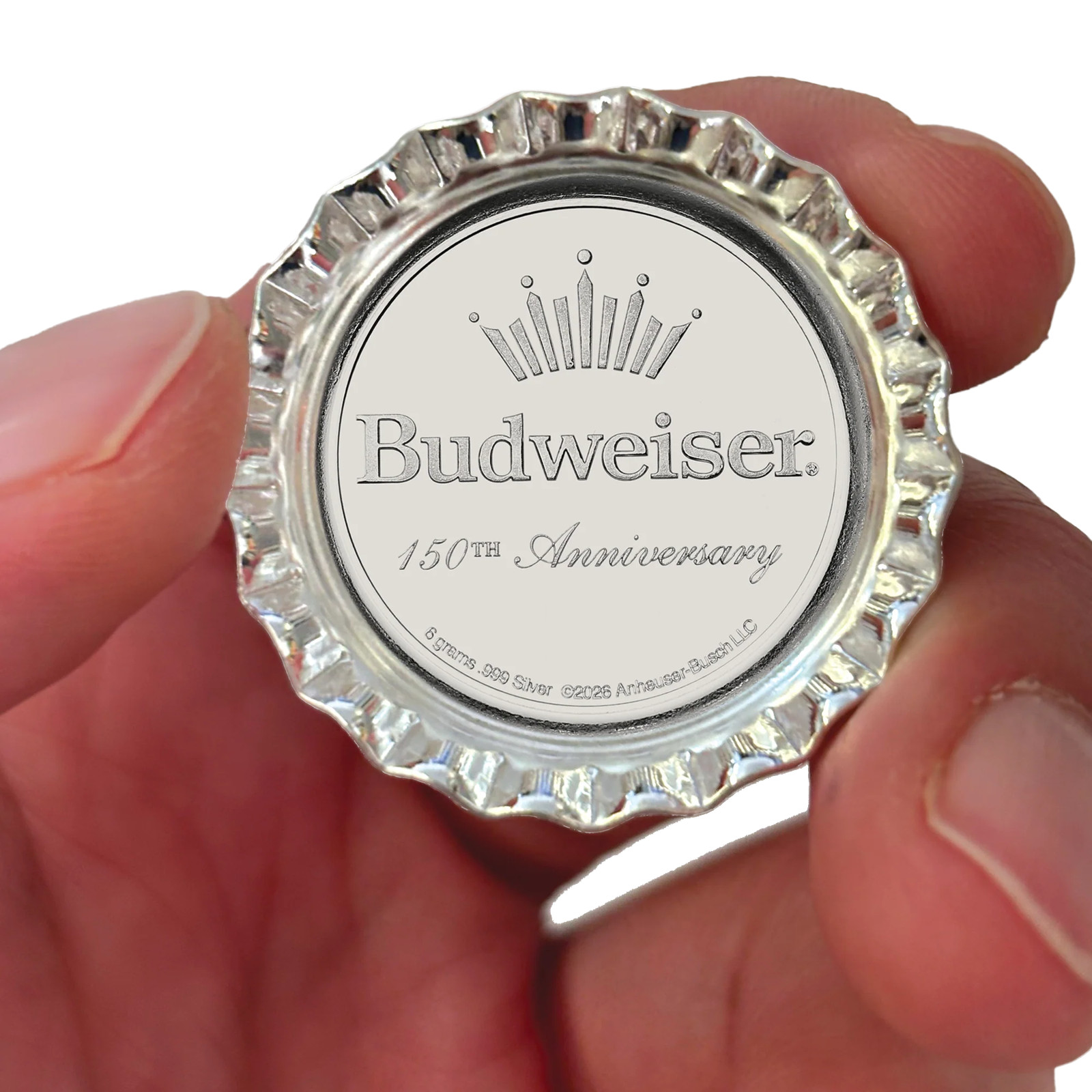 Budweiser Silver Bottle Cap - Anheuser-Busch