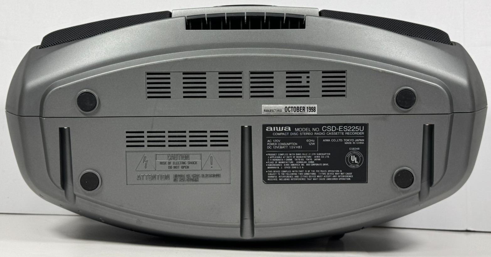 AIWA CSD-ES225 Compact Disc Stereo Radio Cassette Recorder Boombox FULLY TESTED