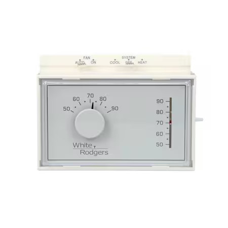 White-Rodgers 1F56n-444 Standard Mechanical Thermostats, 1 H, 1 C, Hardwired,