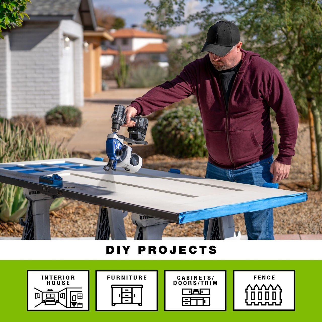 TrueCoat 360-Handheld Cordless Connect Drill Paint Sprayer 26D362 26D360