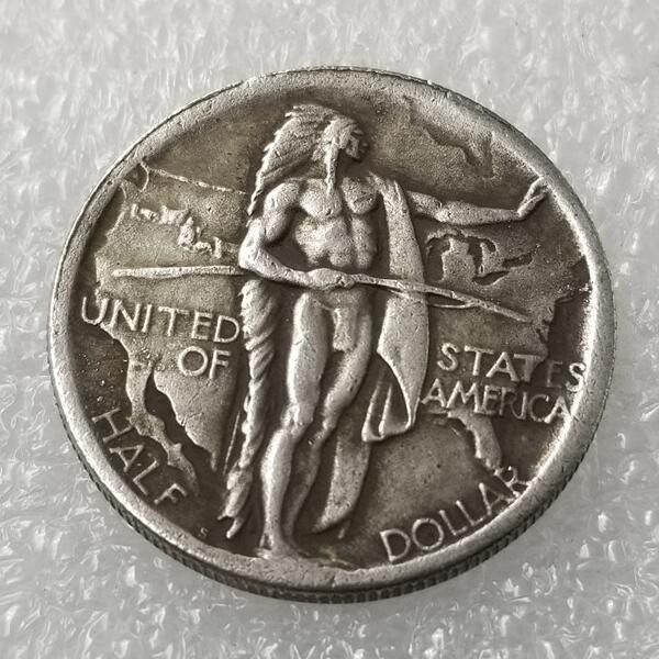 1926 S Oregon Trail Commemorative Silver Half Uncirculated Dollar 50C