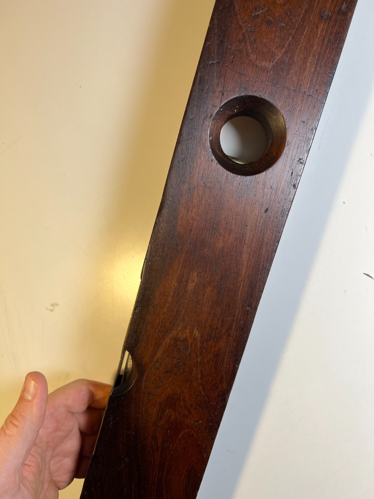 Rare Early Disston & Morss Precision Spirit Level Patent April 25, 1871 28" L