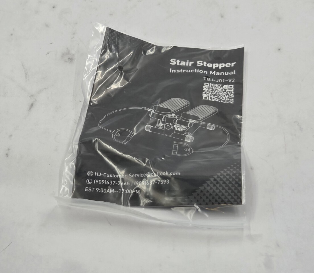 STAIR STEPPER BLACK MINI STEPPER MACHINE WITH RESISTANCE BANDS