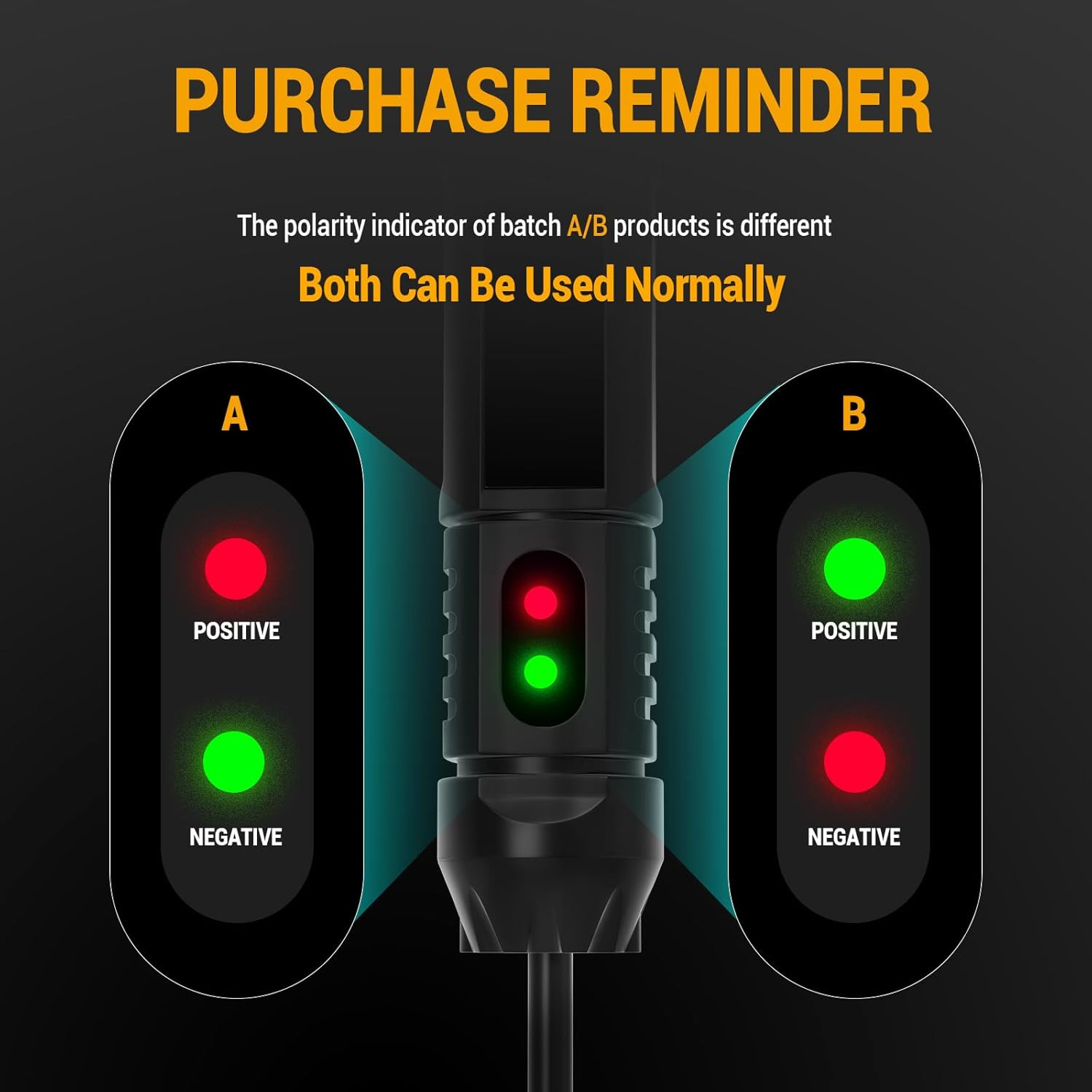 Heavy Duty 3-72V Digital LED Automotive Test Light, Circuit Tester with Polarity