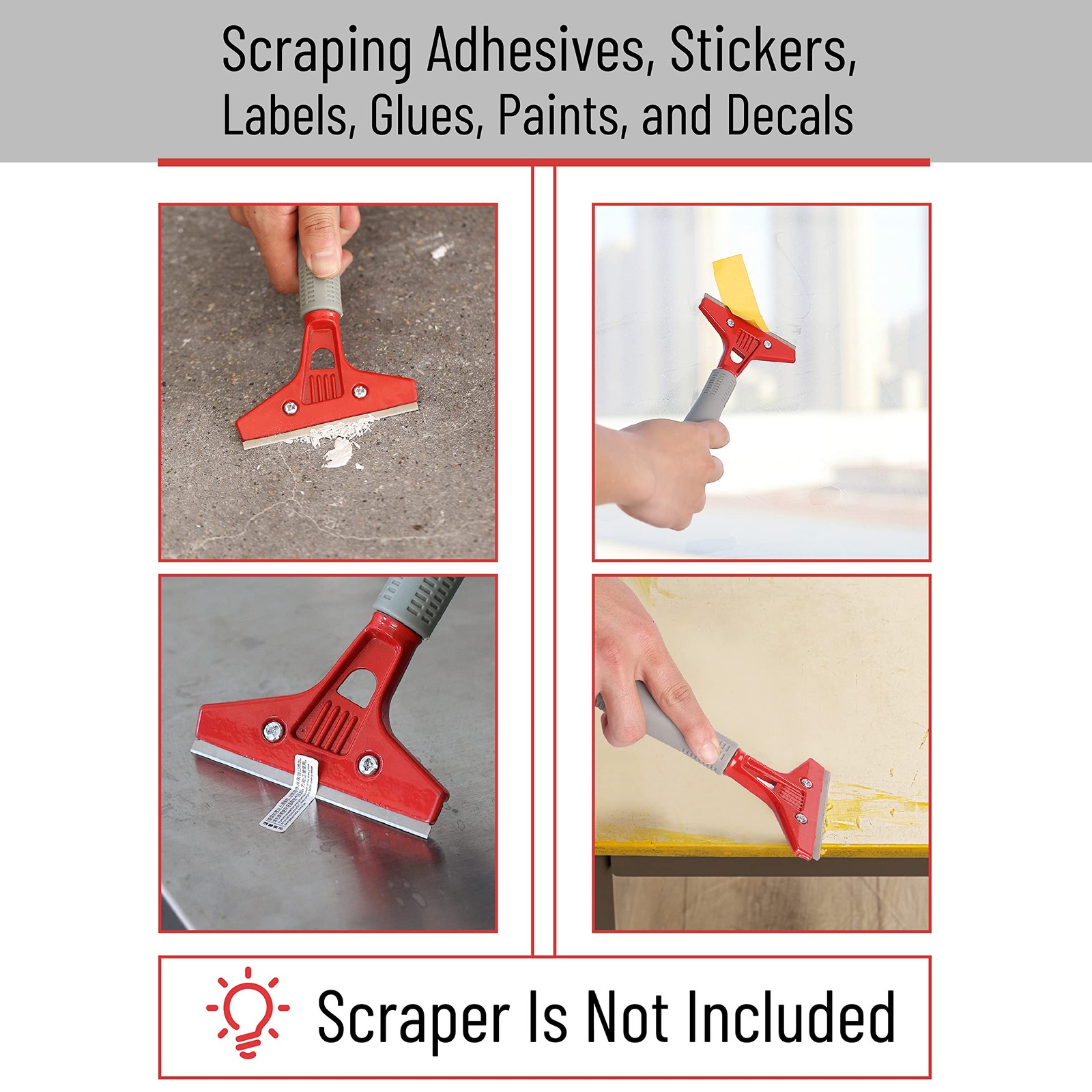 Bates Replacement Scraper Blades, 4 Inch, 10 Pcs, Scraper Blades, Floor Scrap...