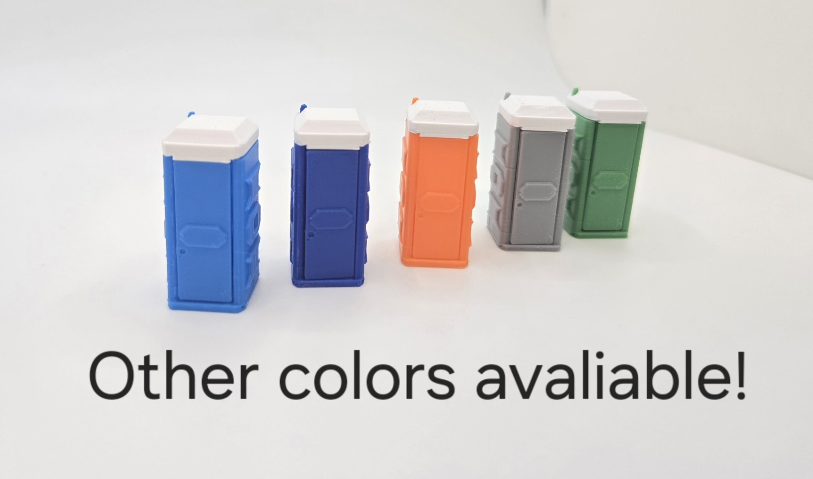 *2 pack* 1:64 scale porta-potty diorama accessory dark blue with white top