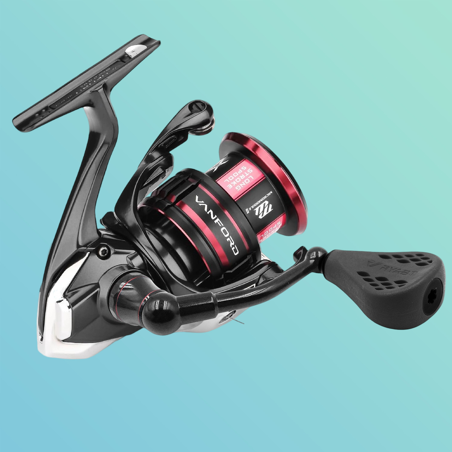 RYABT 35mm-BK TPE Flat Reel Power Knob For Shimano Nasci FC 1000-5000 Curado SLX