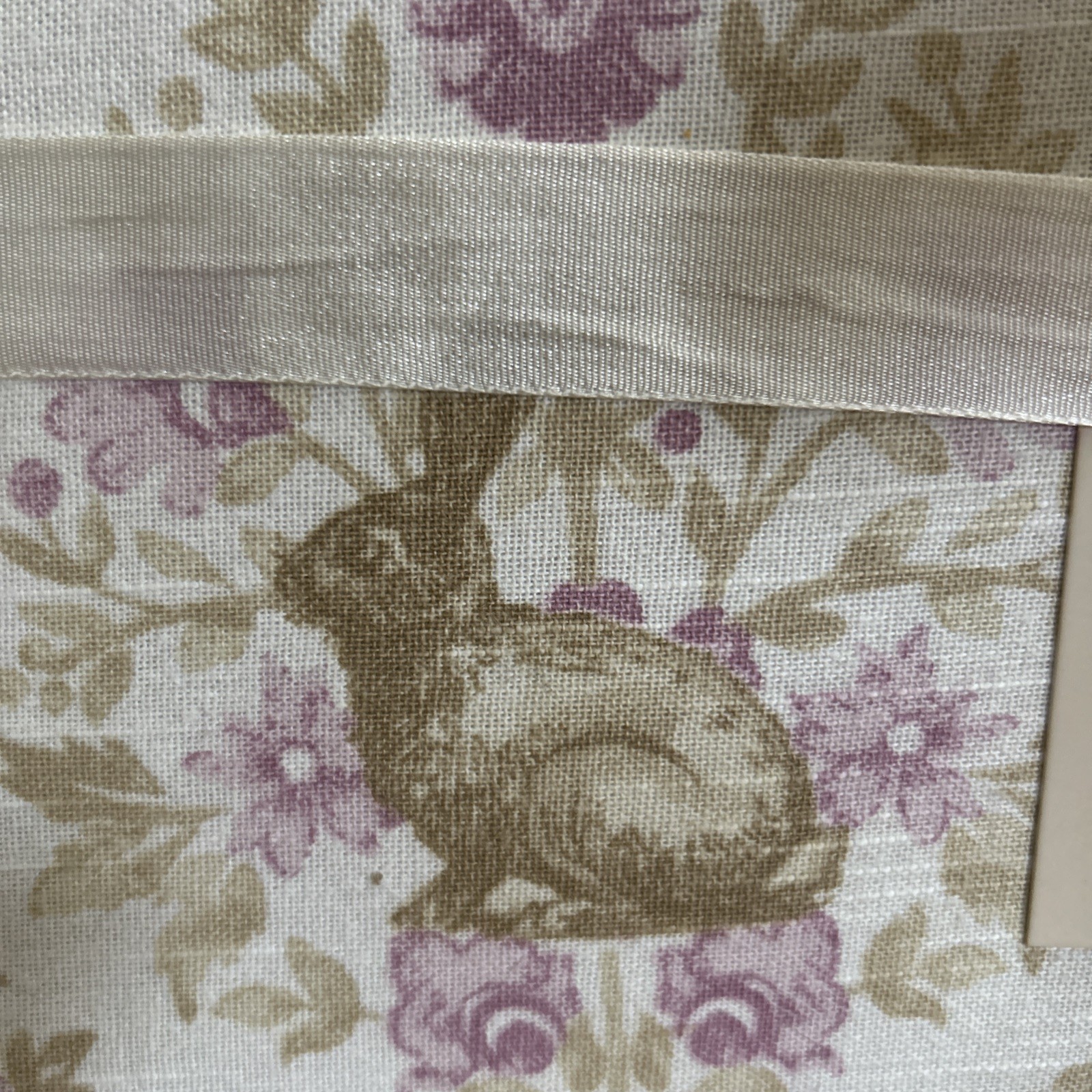 New Rachel Zoe Easter Tablecloth Oblong 60"x 84" Cotton Bunny Floral cottage