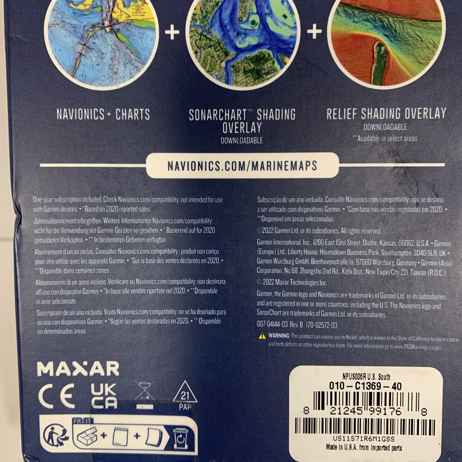 Navionics Platinum+ NPUS006R US South Gulf Coast Chart Marine Map microSD