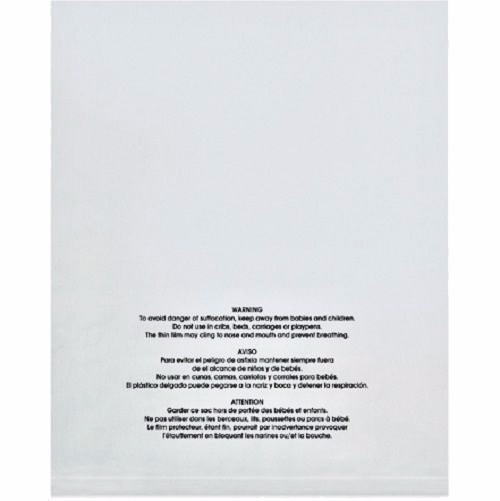 1-4,000 12x15" Suffocation Warning Self Sealing Resealable Clear Poly Bags