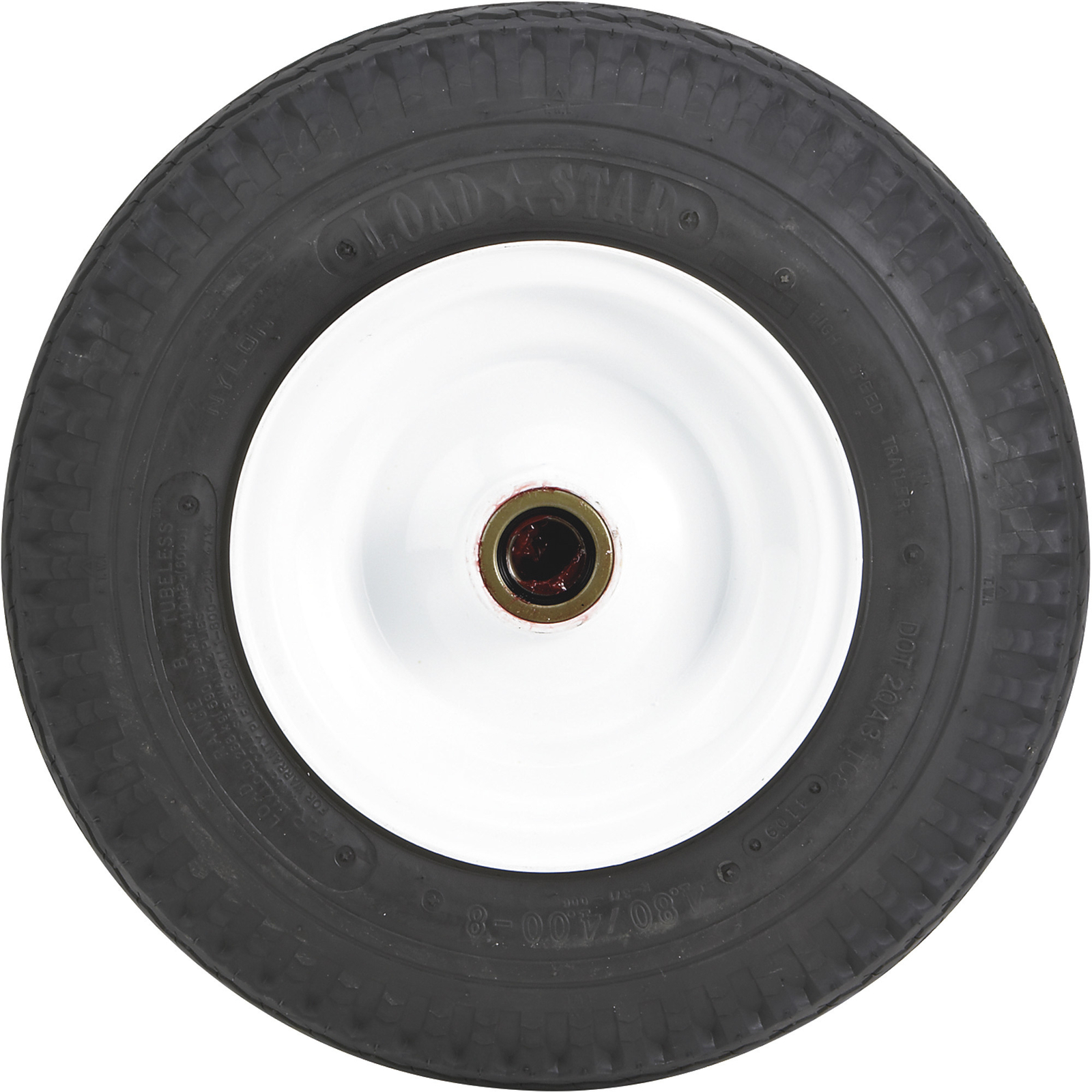 Kenda Loadstar, 8in. Logsplitter Wheel, Tire Size 480-8 Load Range Rating B,