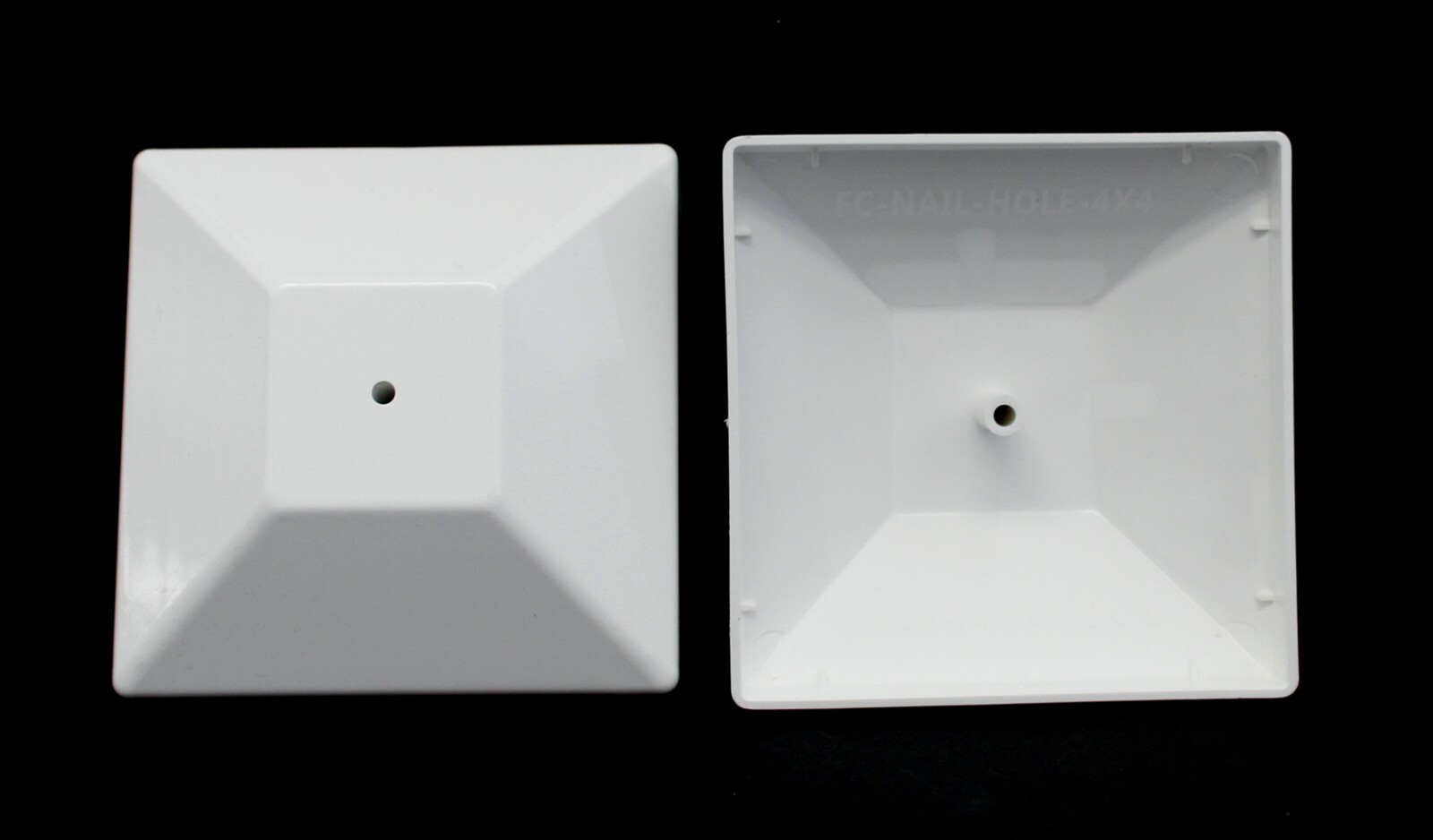 Nominal 4x4 Plastic Fence Post Caps with Nail Hole (3-5/8"x 3-5/8")