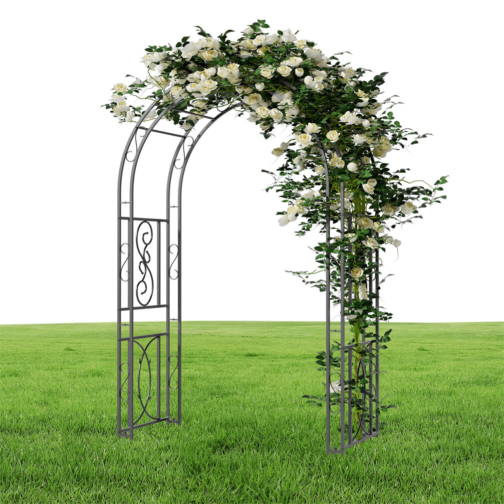 Large Garden Plants Arch Trellis Heavy Duty Metal Wedding Ceremony Arch 85 Inch