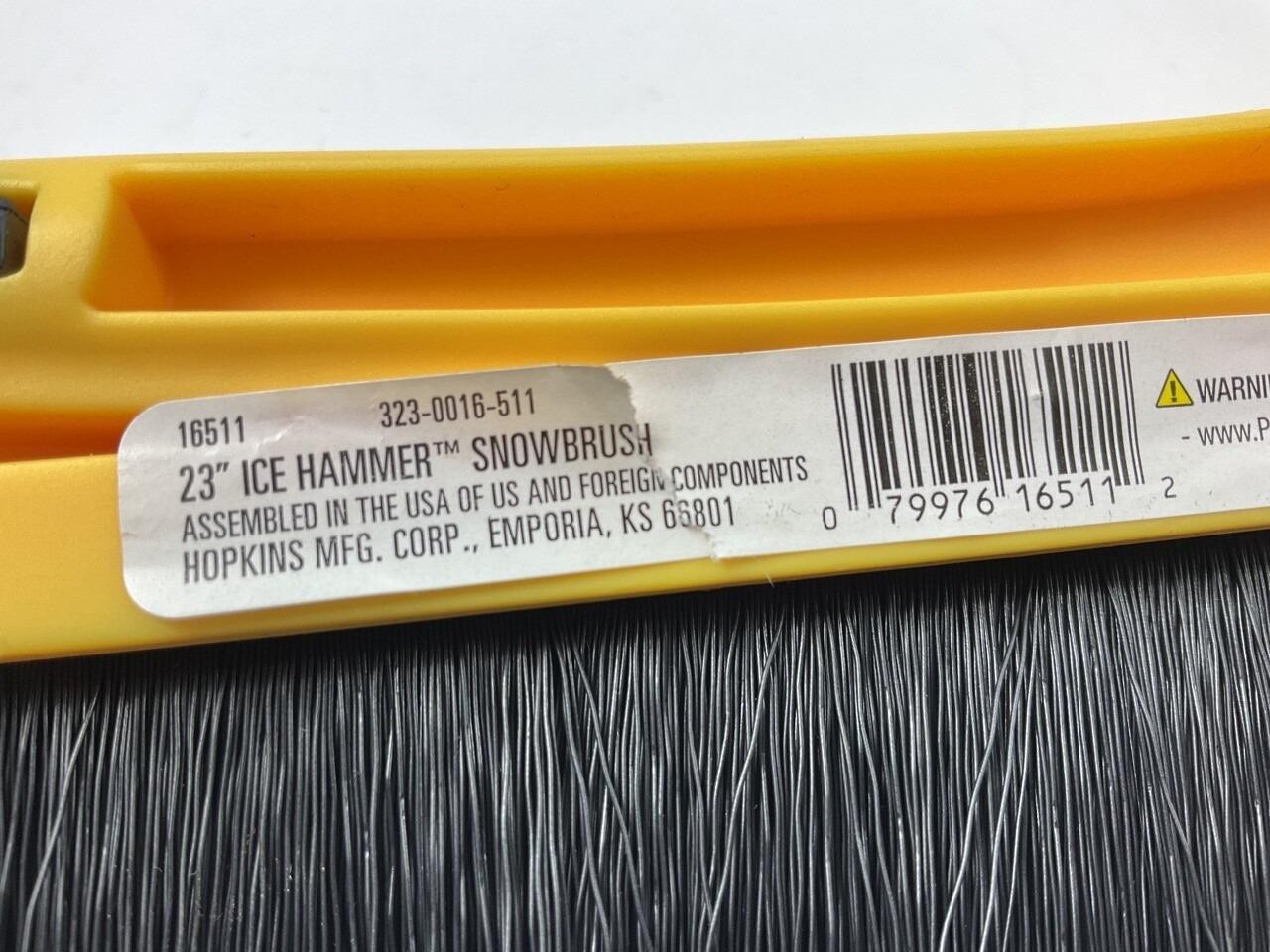 Hopkins SubZero 23" Ice Hammer Heavy Duty Snowbrush & Ice Scraper Yellow 16511
