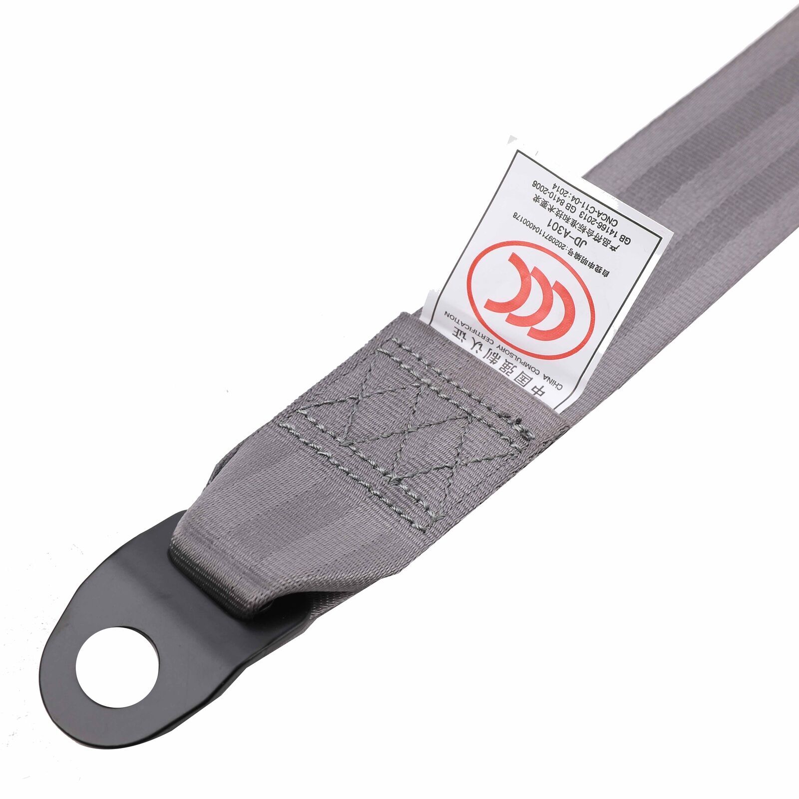 2Set Retractable 3 Point Safety Seat Belt Strap Car Vehicle Adjustable Belt Gray