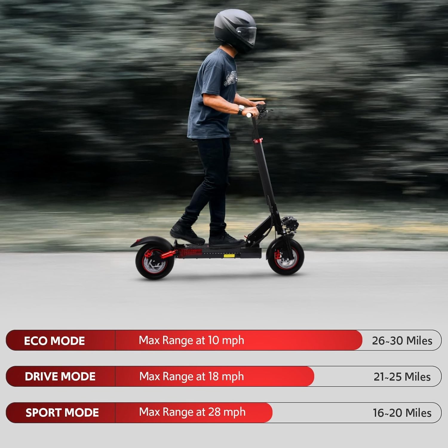 Freeboy Electric Scooter 48v 800W For Adult 10"Off Road Fat Tires Fast Speed US