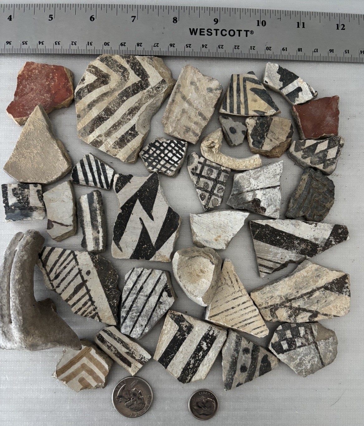 30+ Ancient Anasazi Native American Pottery Shards Arizona L8-E FREE SHIP