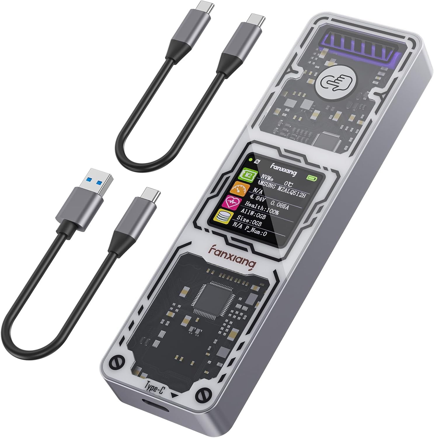 Fanxiang M.2 NVMe External SSD Enclosure USB3.2 10Gbps For 2230/2242/2260/2280