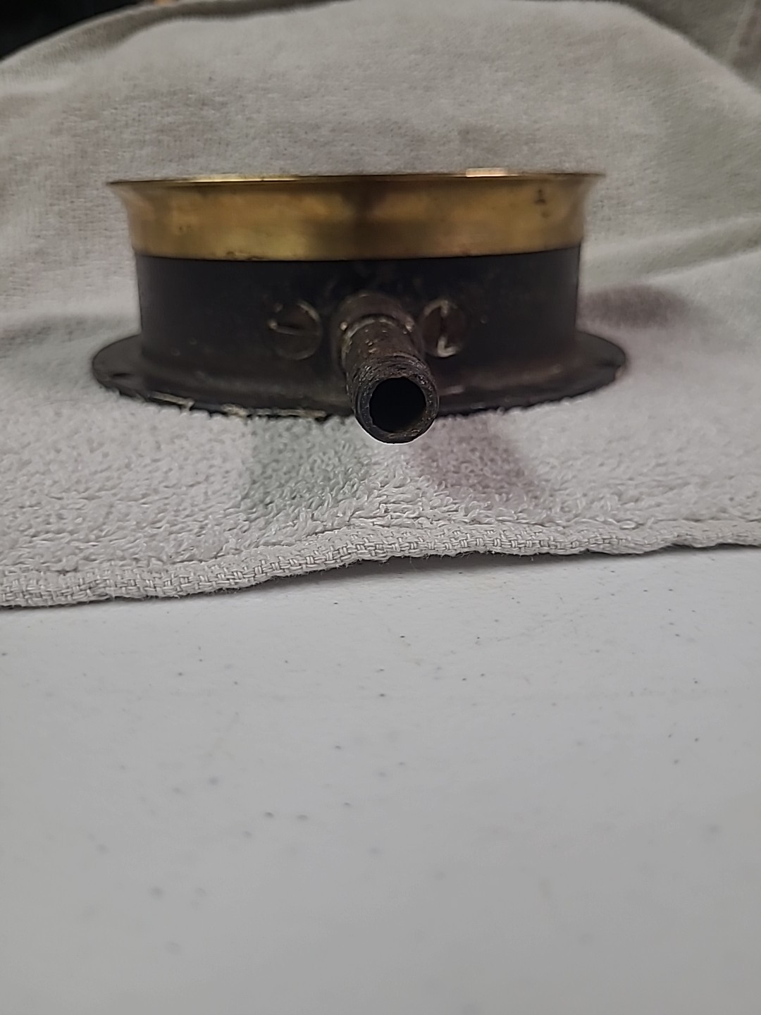 Antique Brass Gauge. Crosby Steam Gage And Valve Co. Boston 1914.