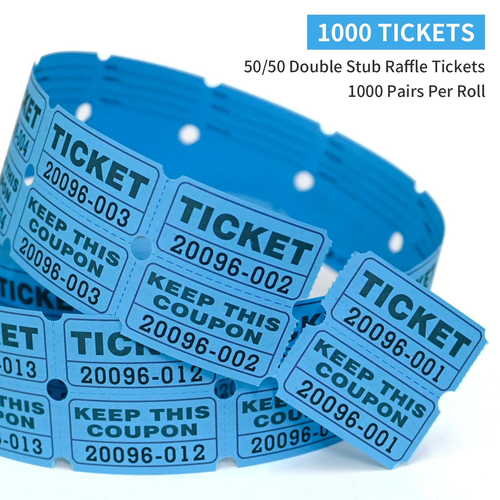 Raffle Tickets Double Rolls 1000 Per Roll 50/55 Raffle Tickets for Events,Car...