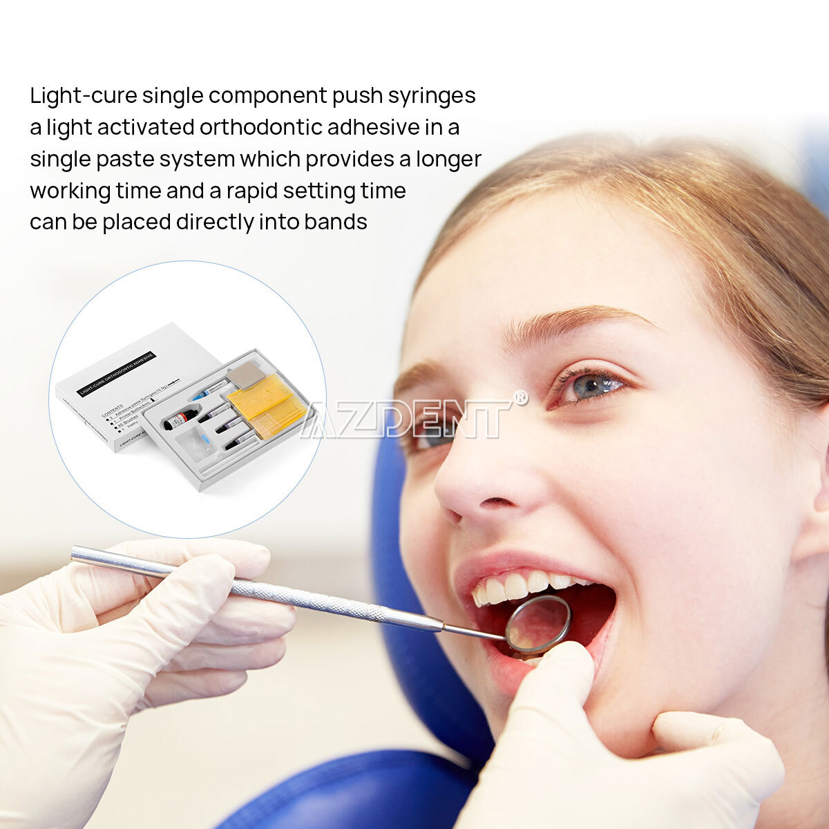Dental Light Cure Orthodontic Bonding Bracket Light Cure Adhesive Kit