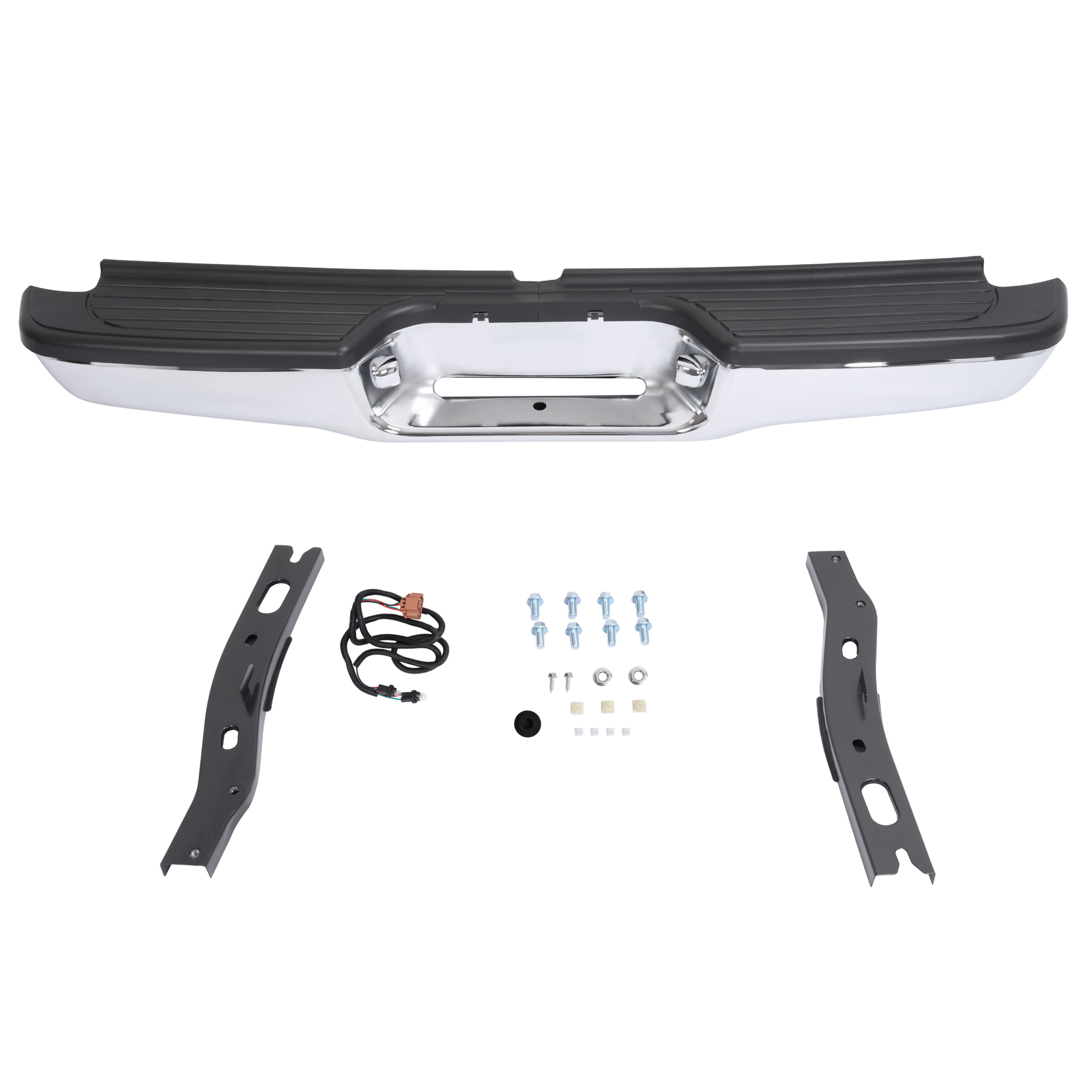 Chrome Complete Rear Step Bumper Assembly Fit For Toyota Tacoma Truck 1995-2004