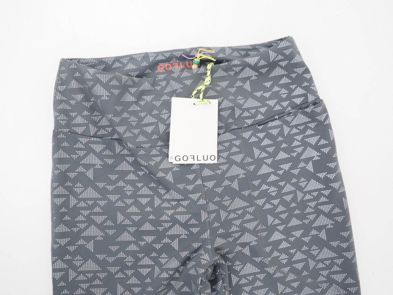 New! GOFLUO Cityglow Reflective Active Tights / Leggings Size Med Gray High Vis