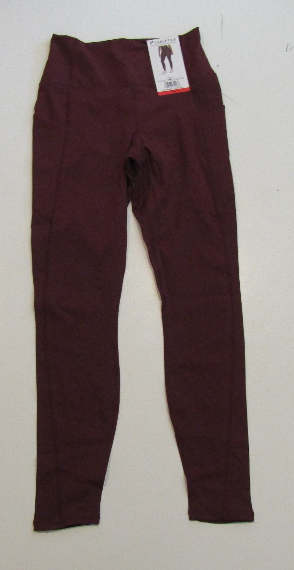 FABLETICS Active Womens Oasis Pureluxe Leggings Pockets Dark Red NWT Size Medium