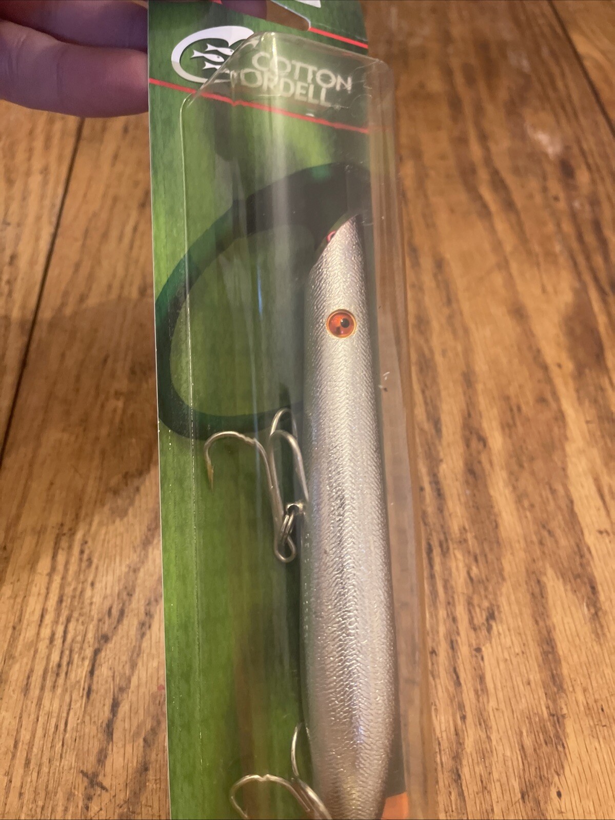 Cotton Cordell Pencil Popper Topwater Lure 7", 2 oz Silver/black C6704