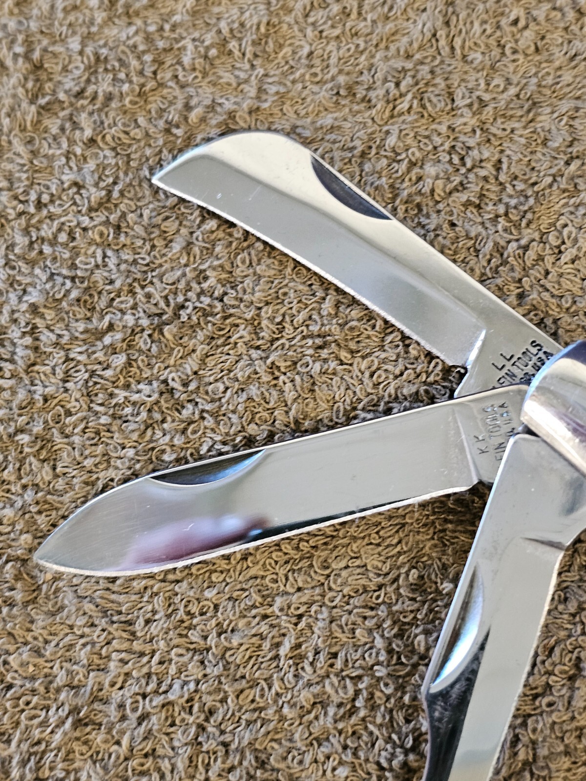 Klein Tool Electrician Folding Pocket Knife 3 Blade KK LL USA Chicago