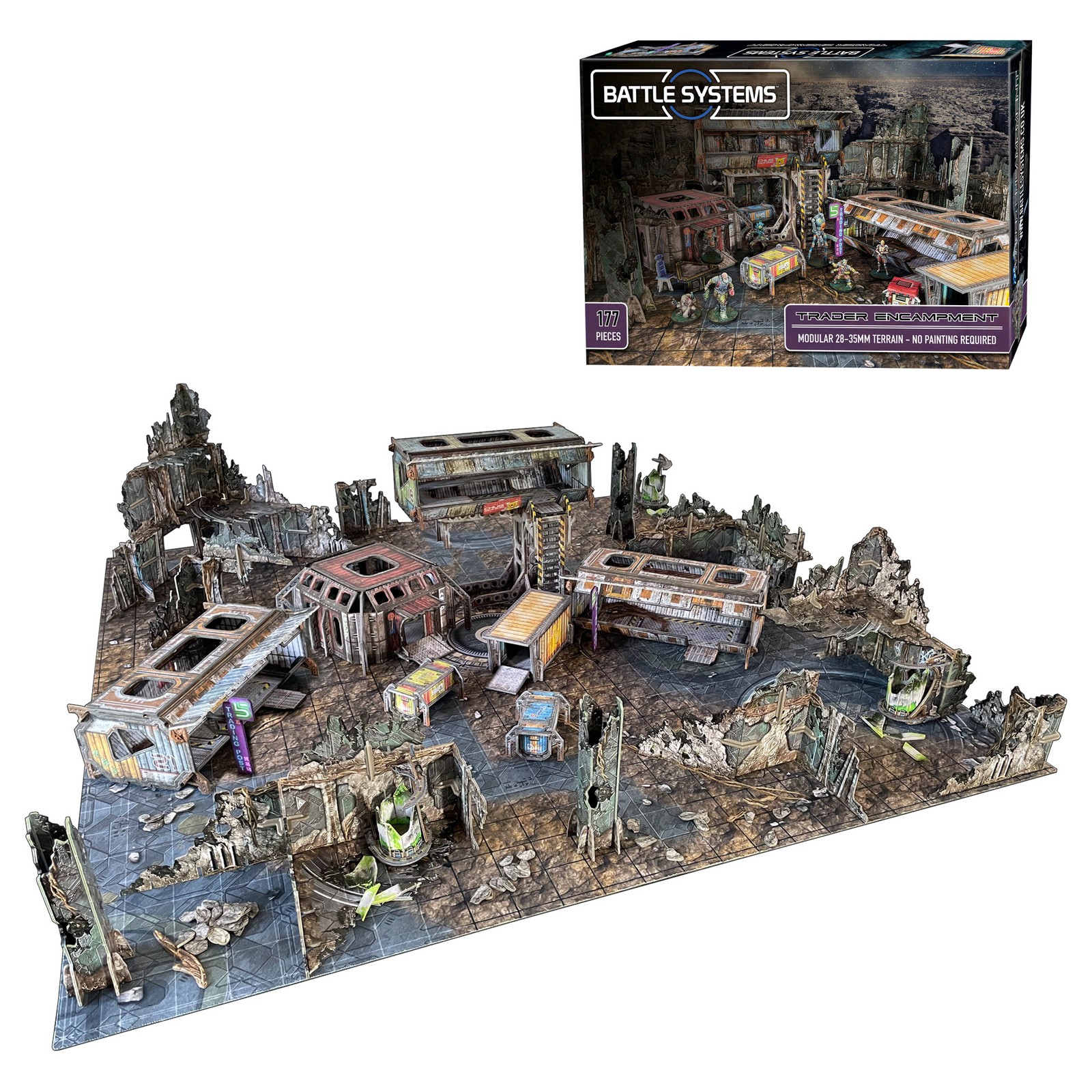 Battle Systems Trader Encampment Terrain Set for 28mm Wargames