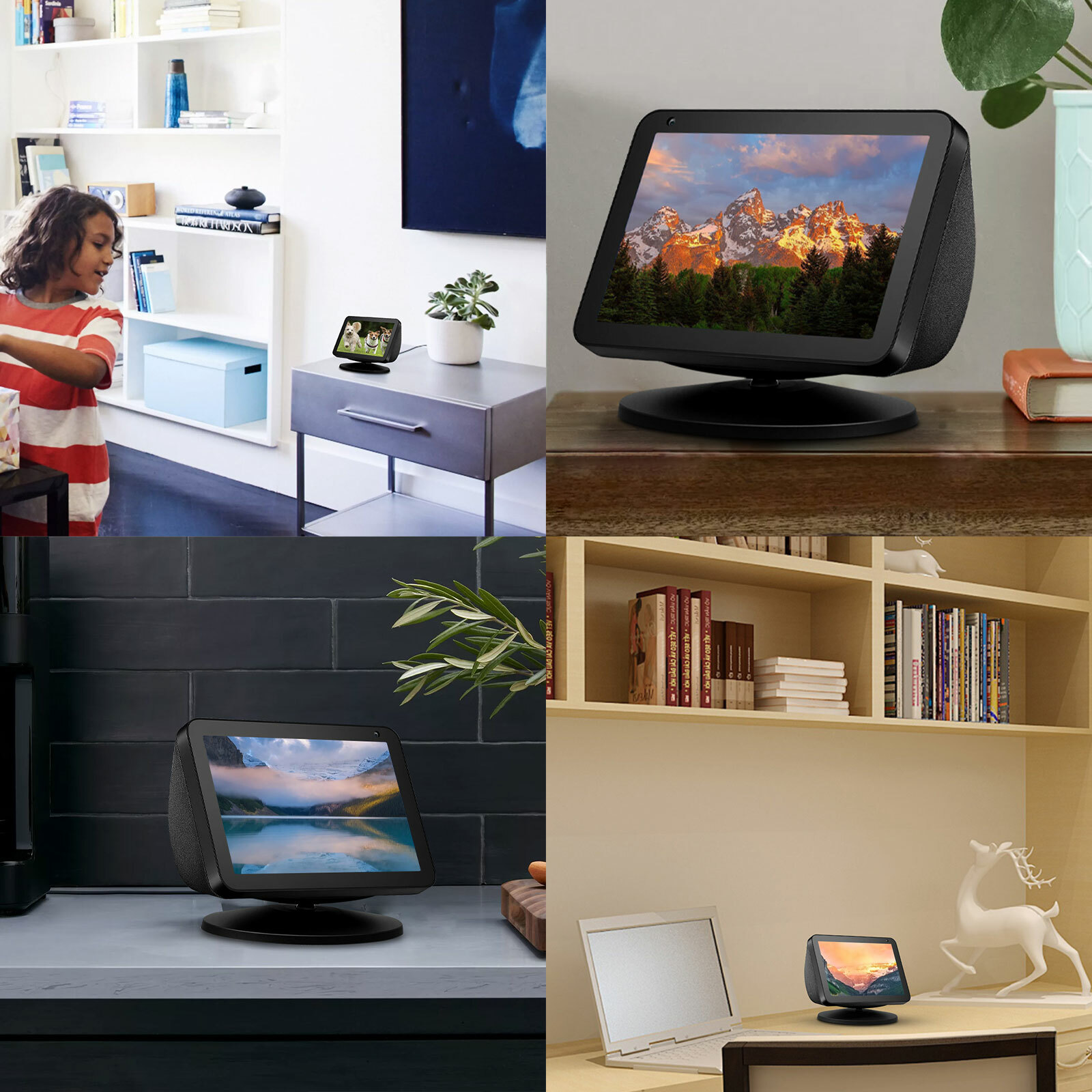 360° Magnetic Holder for Amazon Speaker Echo Show 5/8 Adjustable Tilting Stand