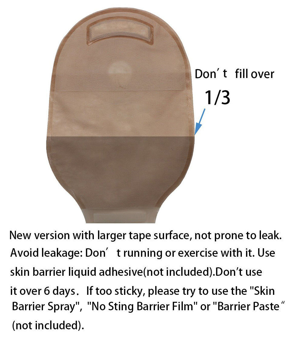 40x Ostomy Colostomy Ileostomy Stoma Care Drainable Closure Pouch Bag Cut-to-Fit