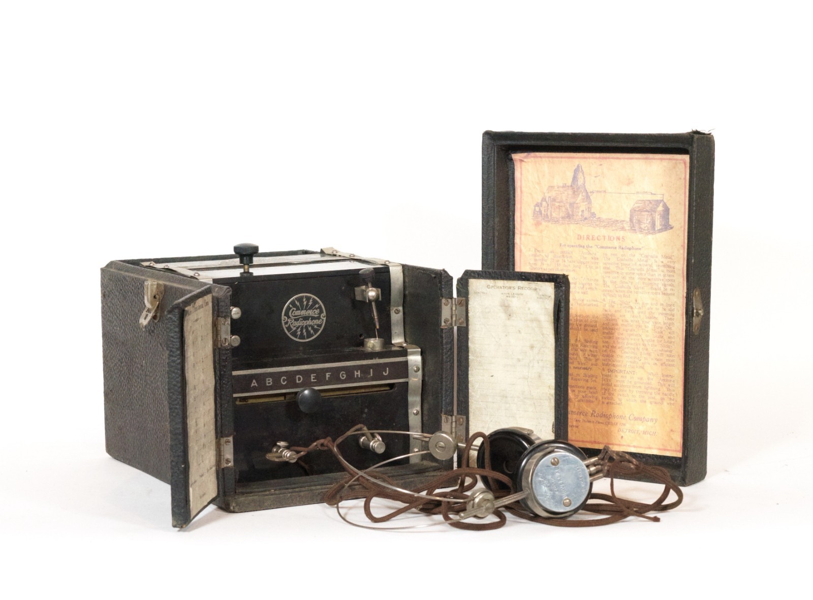 1919 Commerce Radiophone * Primitive, Elaborate, Detroit Crystal Radio * Works