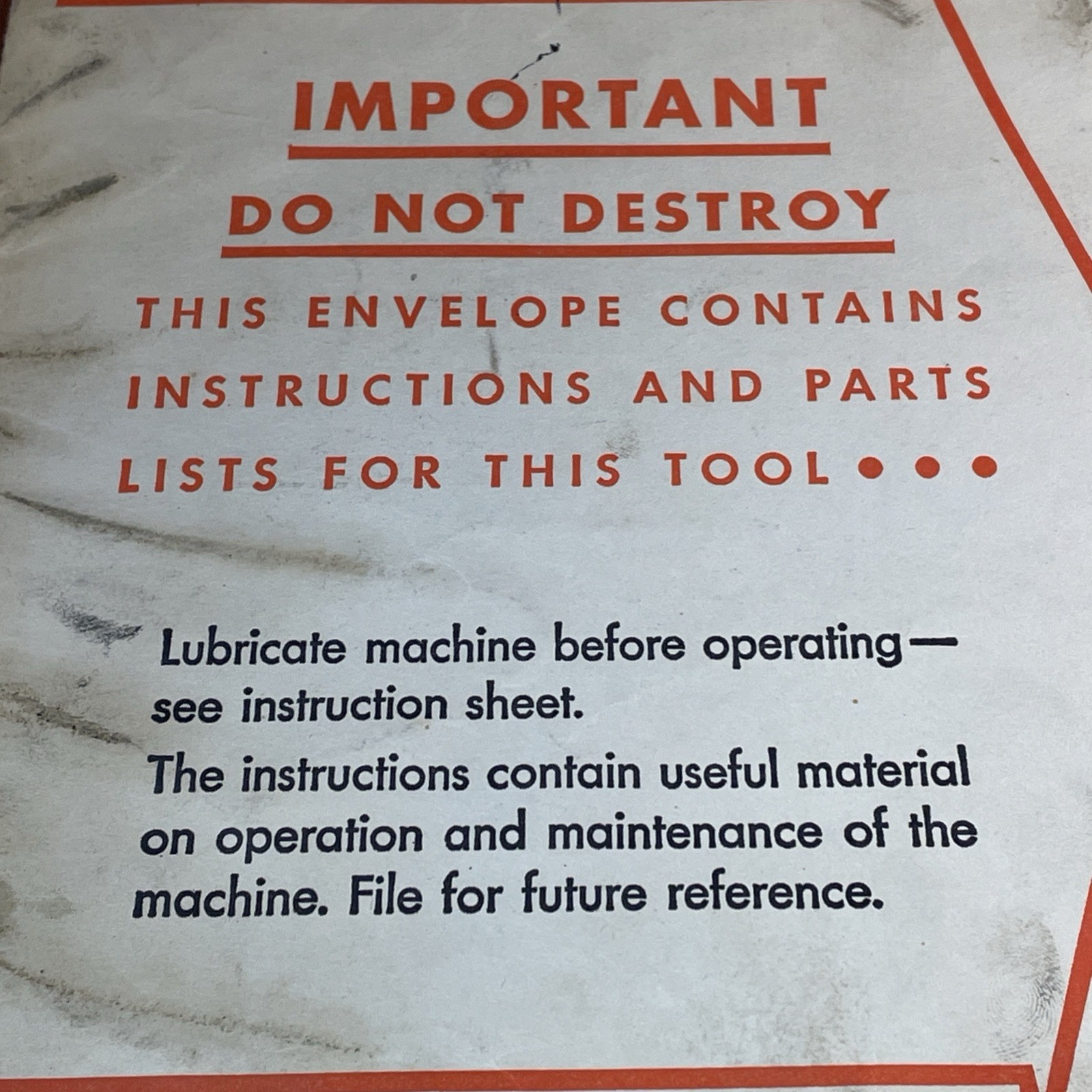 Vintage 20” Clausing Drill Press Operating Instructions And Parts List