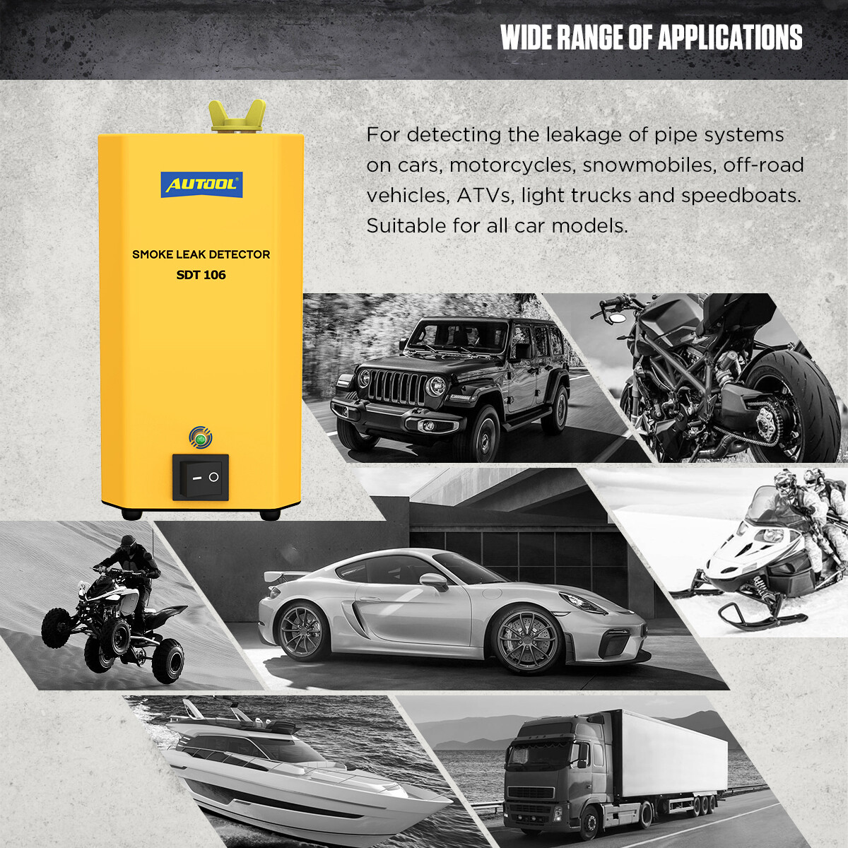 Automotive EVAP Smoke Diagnostic Machine Pipe Leak Detector Quick Analyzer Test