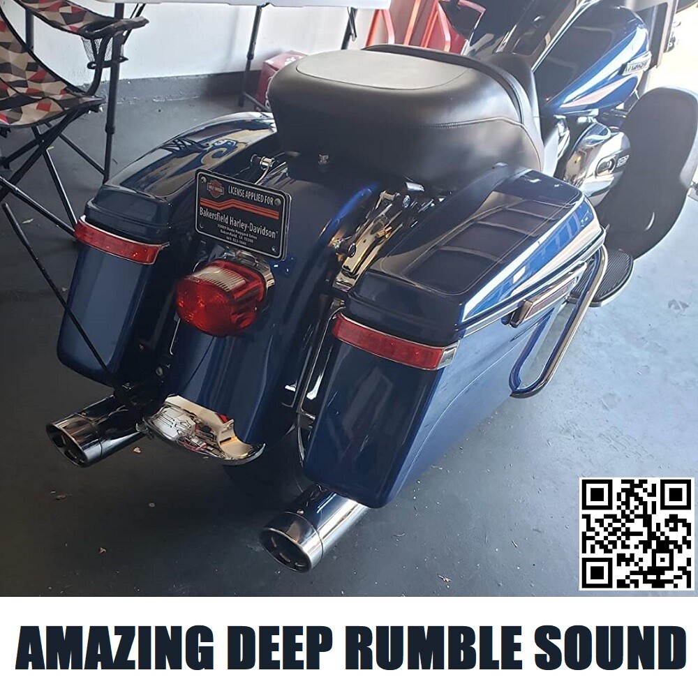 SHARKROAD 4.0 Slip Ons Mufflers For Harley 95-16 Touring Street Glide Upgrading