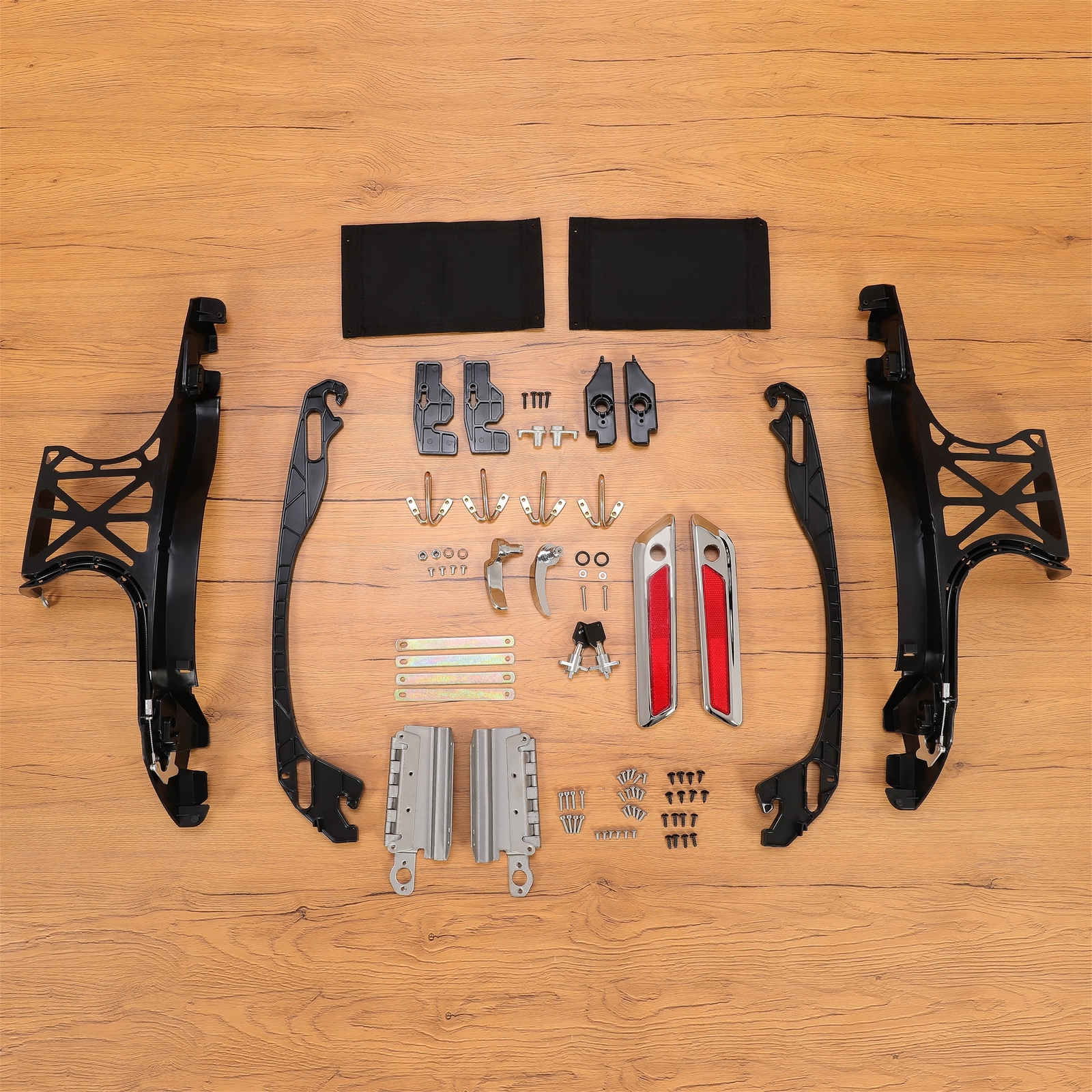 One-Touch Saddlebag Hardware Hinge Latch Cover Lid Lock For 14-24 Harley Touring