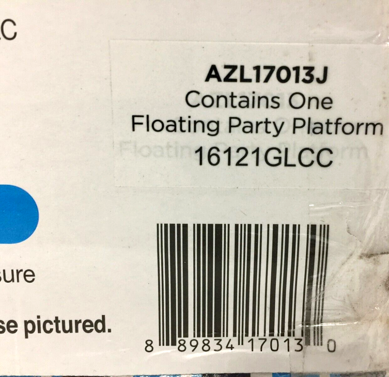 Aqua Supersized Floating Party Platform AZL17013J Durable Pool Float Blue Stripe