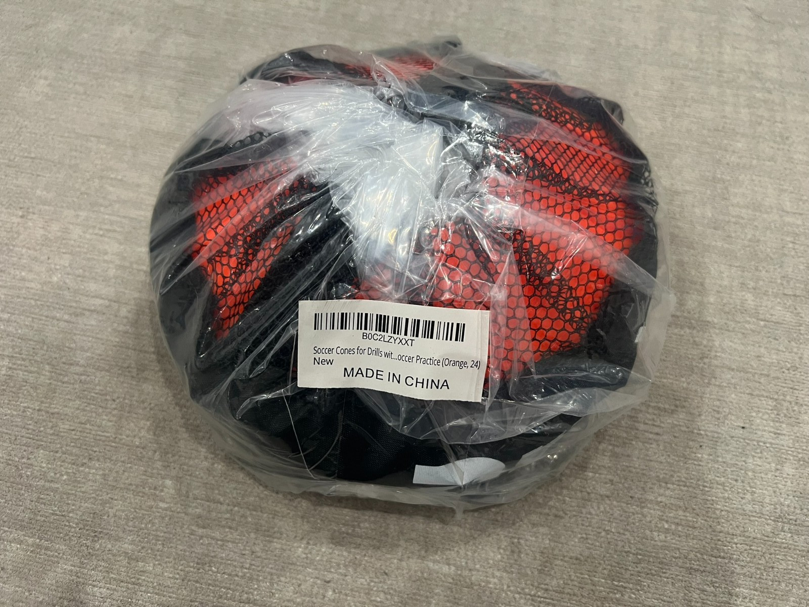 NEW / UNUSED ProMidas Orange Soccer Agility Cones With Bag / Strap - 24 Count