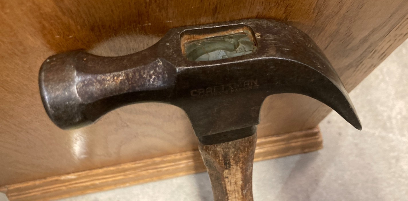 Vintage Craftsman Wooden HandleClaw Hammer 38141 16 Oz V Notch