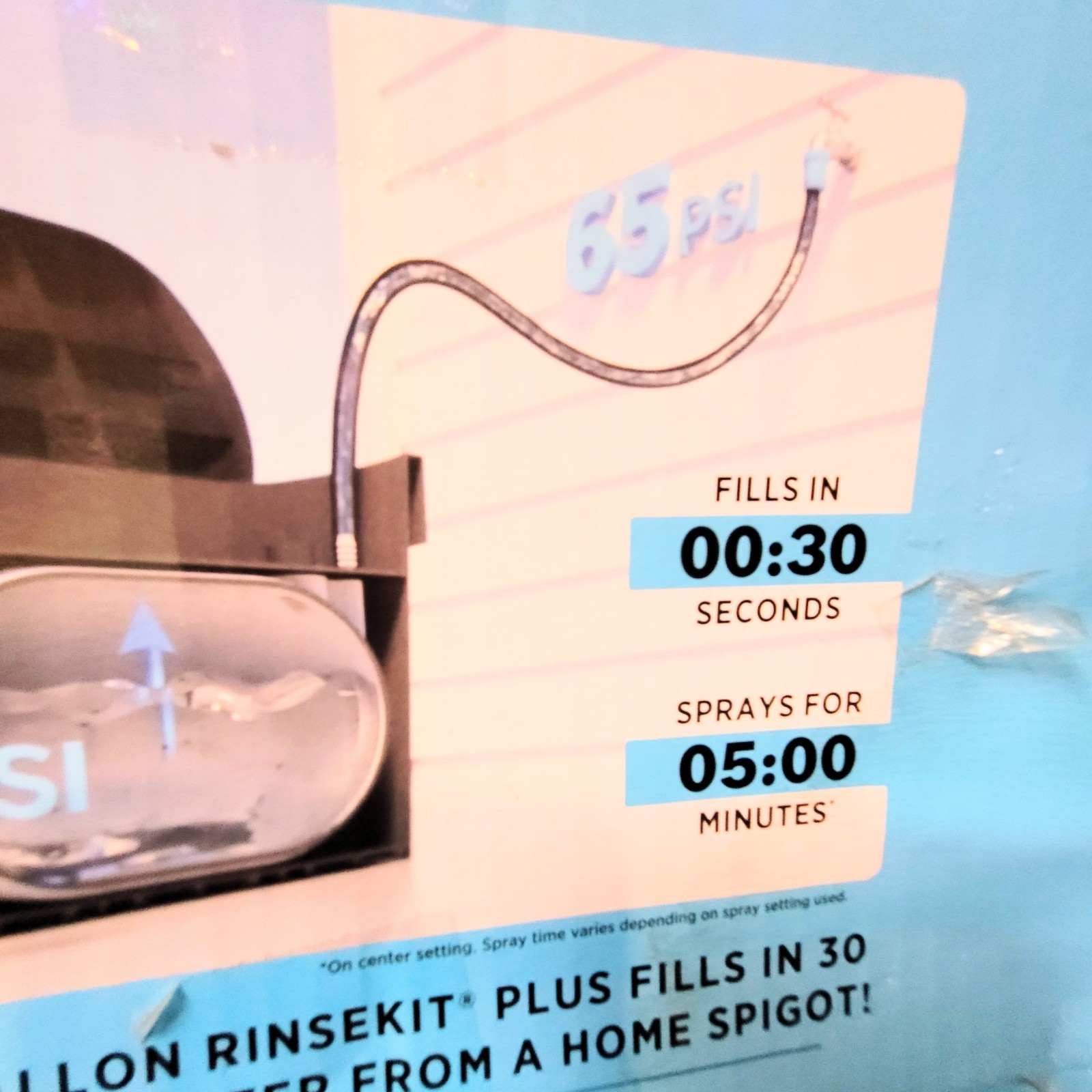 Rinsekit Plus Pressurized 2 Gallon Outdoor Portable Shower Beach RV Camping