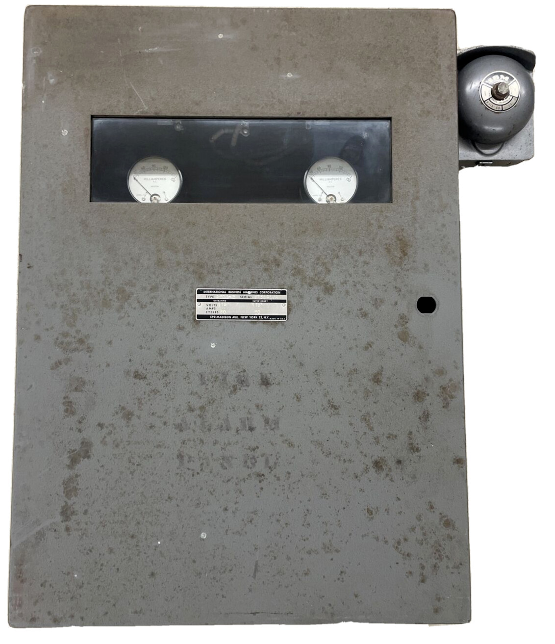 Vintage Retro Fire Alarm Signal Panel 4201-2 IBM Slate Back CLEAN! VERY RARE!