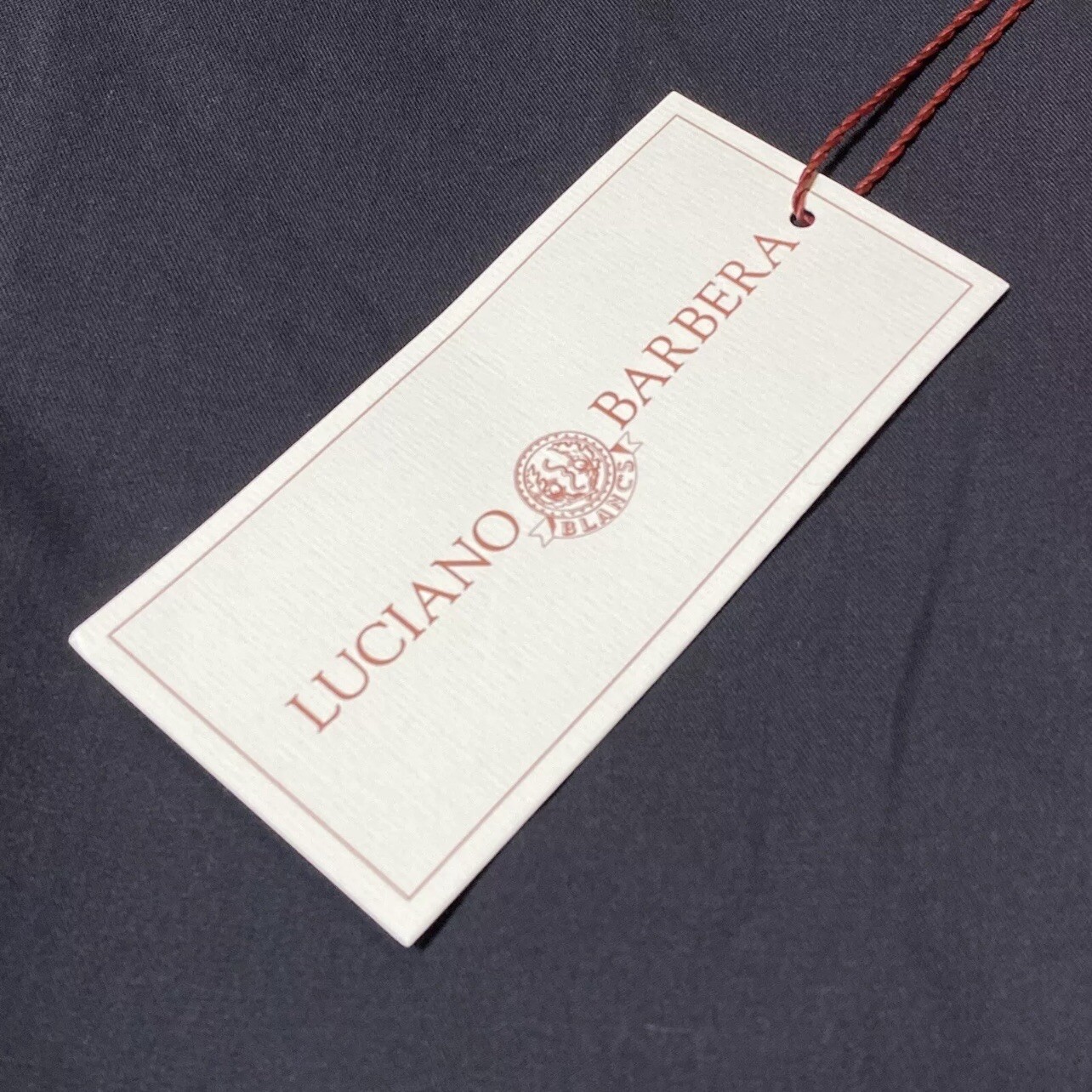 Luciano Barbera Men's Woven Cotton Dress Shirt Black Button Up