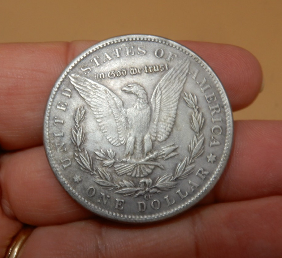 MAGNETIC Magic Trick MORGAN Dollars 19th c